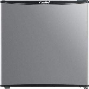 COMFEE' 冷蔵庫 45L インバーター 幅47.2cm コンパクト 静音25dB 省エネ 7段階温度調節 小型 一人暮らし キッチン/寝室/書斎/オフィス用 ミニ冷蔵庫 グレー RCD45LS1JP(E)