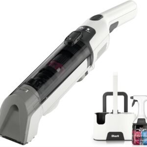 【Amazon.co.jp限定】 Shark シャーク 充電式 シミ取りクリーナー Stain Force 水と比べて洗浄力が2倍 専用洗剤付 ハンディ クリーナー シミ ワイン ペット ソファー HX100JNC ホワイト HX100J