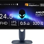 【Amazon.co.jp限定】Dell AW2525HM-A 24.5インチ Alienware ゲーミングモニター(無輝点5年保証/FHD/IPS,非光沢/DP 1.4×1,HDMI×2/sRGB 99%/縦横回転,高さ調整/0.5ms,320Hz(DP),255Hz(HDMI)/ G-SYNC Compatible,AMD FreeSync Premium)