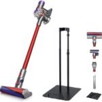 Dyson(ダイソン) コードレス掃除機 Dyson V8 Origin スティック ハンディクリーナー サイクロン (SV25 RD2 AM) 【Amazon.co.jp限定】【変わらないパワフルな吸引力。クリーニングクロス付き。】 + ベルカ(Belca) 立て掛けタイプ 掃除機スタンド コードホルダー付き