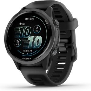 GARMIN(ガーミン) GPSランニングウォッチ Forerunner 570 最大約10日間の長時間バッテリー 超軽量 色鮮やかなAMOLED大画面ディスプレイ 80種類以上のマルチスポーツ対応 スピーカー＆マイク内蔵でランニング中の心拍数やペース・距離などの情報を音声通知 睡眠スコア 光学式心拍計搭載 Music機能 Android iOS対応 Suica機能搭載 防水【日本正規品】