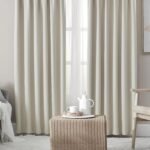 Hansleep カーテン 遮光カーテン 4枚セット 1級遮光 ベージュ 幅100cm丈210cm 断熱 防寒 防音 省エネ 無地 洗える 寝室 リビング用 (ドレープカーテン2枚・レースカーテン2枚)