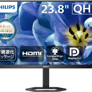 PHILIPS 液晶ディスプレイ PCモニター 24E1N5500B/11 (23.8インチ/5年保証/WQHD/IPS/HDMI,Display Port/高さ調整/チルト/ピボット/フレームレス/Adaptive Sync/ちらつき防止/ブルーライト軽減/sRGB121.46%)