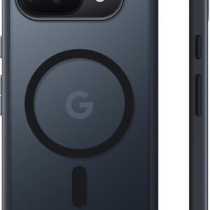 TORRAS Google Pixel 9a 用 ケース【米軍規格・Magsafe 対応】 衝擊吸収 ワイヤレス充電対応 半透明 黄変防止 防指紋 防滑 エアバッグクッション 搭載マグネット カラー交換可能ボタン Guardian-Mag ブラック