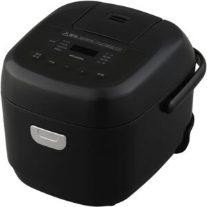 アイリスオーヤマ マイコン炊飯器 3合 一人暮らし 9種ヘルシーメニュー 自動メニュー搭載 銘柄炊き分け 軽量カップ付き RC-BMA30-B ブラック