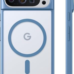 TORRAS Google Pixel 10 / Pixel 10 Pro 用 ケース【米軍規格・Magsafe 対応】 衝擊吸収 ワイヤレス充電対応 半透明 黄変防止 防指紋 防滑 エアバッグクッション 搭載マグネット カラー交換可能ボタン Guardian-Mag ブルー
