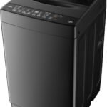 洗濯機 7kg 全自動 一人暮らし 幅51㎝ 最短10分洗濯 透明ガラスドア 槽洗浄 予約機能 コンパクト 1-4人用 部屋干し スリム 静音 B700 ブラック