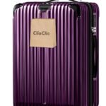 [ClioClio] スーツケース キャリーケース キャリーバッグ 拡張機能付 超軽量 静音 鏡面加工 【360度回転 & 取り外す可能】 ABS+PC 耐衝撃 防盗ファスナー TSAローク搭載 旅行 ビジネス 出張 (紫, Lサイズ（7泊~長期旅行/100L）)