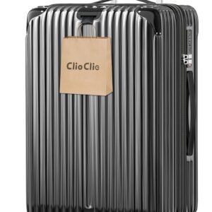[ClioClio] スーツケース キャリーケース キャリーバッグ 拡張機能付 超軽量 静音 鏡面加工 【360度回転 & 取り外す可能】 ABS+PC 耐衝撃 防盗ファスナー TSAローク搭載 旅行 ビジネス 出張 (グレー, Sサイズ/機内持込可能（1~3泊/40L）)