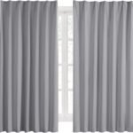Hansleep カーテン 1級遮光 2枚組 幅100cm丈210cm ライトグレー 断熱 防寒 防音 省エネ 厚手 無地 おしゃれ 洗える リビング用 (ライトグレー, 幅100cm×丈210cm)