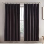 Hansleep カーテン 1級遮光 2枚組 かーてん 断熱 防寒 防音 省エネ 厚手 無地 おしゃれ 洗える 寝室 リビング用 (ブラウン, 幅100cm×丈178cm)