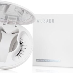 WOSADO マグネットつけまつ毛 一体型 、No.11ヨウセキブラック、曜石ブラック 、磁気 つけまつげ 、接着剤不要、ふんわり、すっぴん感、再利用可能、薄いメイク向き、ナチュラル