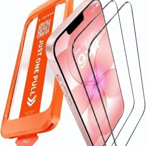 TORRAS For iPhone 17e ガラスフィルム 航空宇宙ガラス 周り浮きゼロ 10H+硬度 米軍MIL規格 全面保護 10倍強化 極細ベゼル対応 ラウンドエッジ 超簡単貼り付け ワンプル(Just One Pull) ガイド枠付き 気泡レス 指紋防止 サラサラ 落下・破損防止 2枚セット ガラス アイフォン17e 用 保護フィルム 6.1インチ GlassGo Ultra