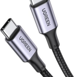 UGREEN USB Type CケーブルPD対応100W/5A 超急速充電USB C to USB C 断線防止 iphone17/16/15シリーズ、MacBook Pro、Matebook、iPad、Xperia、Galaxy等Type-c機種対応 (2m, ブラック)