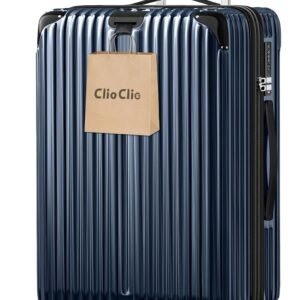 [ClioClio] スーツケース キャリーケース キャリーバッグ 拡張機能付 超軽量 静音 鏡面加工 【360度回転 & 取り外す可能】 ABS+PC 耐衝撃 防盗ファスナー TSAローク搭載 旅行 ビジネス 出張 (ブルー, Lサイズ（7泊~長期旅行/100L）)