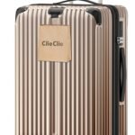 [ClioClio] スーツケース キャリーケース キャリーバッグ 拡張機能付 超軽量 静音 鏡面加工 【360度回転 & 取り外す可能】 ABS+PC 耐衝撃 防盗ファスナー TSAローク搭載 旅行 ビジネス 出張 (シャンパンゴールド, Lサイズ（7泊~長期旅行/100L）)