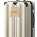[ClioClio] スーツケース キャリーケース キャリーバッグ 拡張機能付 超軽量 静音 鏡面加工 【360度回転 & 取り外す可能】 ABS+PC 耐衝撃 防盗ファスナー TSAローク搭載 旅行 ビジネス 出張 (ミルキーホワイト, Mサイズ（4~7泊/65L）))