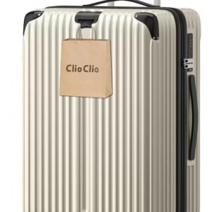 [ClioClio] スーツケース キャリーケース キャリーバッグ 拡張機能付 超軽量 静音 鏡面加工 【360度回転 & 取り外す可能】 ABS+PC 耐衝撃 防盗ファスナー TSAローク搭載 旅行 ビジネス 出張 (ミルキーホワイト, Mサイズ（4~7泊/65L）))