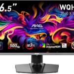 【Amazon.co.jp限定】 MSI QD-有機EL ゲーミングモニター MAG 272QP QD-OLED X50 26.5インチ/WQHD/QD-OLED/500Hz/0.03ms（GTG）/24.5インチモード搭載/HDMI2.1/DP1.4a/DisplayHDR True Black 500/縦横回転・高さ調整/ピボット/AIビジョン/3年保証