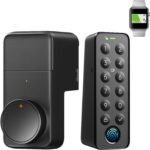 SwitchBot スマートロック プロ 指紋認証パッド 暗証番号 - スイッチボット 鍵 スマートキー ドアロック オートロック スマホで操作 交通系ICカード FeliCa Suica PASMO Alexa/Google Home/Siri対応 遠隔対応 工事不要 取付カンタン 後付け 防犯対策助成金あり