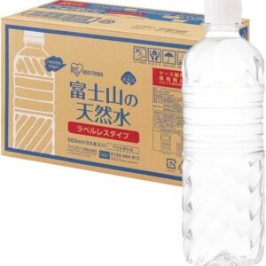 アイリスオーヤマ(IRIS OHYAMA) 天然水 ラベルレス 500ml ×24本 富士山の天然水 バナジウム含有 水 ミネラルウォーター ペットボトル 静岡県産 ケース 500ミリリットル ボトル