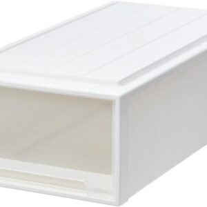 天馬 収納ボックス フィッツケース 押入れ 幅39×奥行74×高さ23cm 収納ケース たわみにくい 衣装ケース 日本製 再生材配合 サステナブル 【色 ホワイトクリア】 【74-39M】