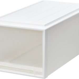 天馬 収納ボックス フィッツケース 押入れ 幅39×奥行74×高さ30cm 収納ケース たわみにくい 衣装ケース 日本製 再生材配合 サステナブル 【色 ホワイトクリア】 【74-39L】