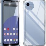 対応 Aquos wish 4 ケース クリア 黄変防止 + Aquos wish 4 SH-52E ガラスフィルム 柔軟 Aquoswish4 ケース 耐衝撃 ガラスフイルム保護付き 指紋防止 落下防止 耐衝撃 ガラスフイルム保護付き 指紋防止 落下防止 耐久性 JCJC-TPUW4