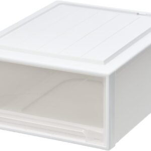 天馬 収納ボックス フィッツケース クローゼット 幅44×奥行53×高さ23cm 収納ケース たわみにくい 衣装ケース 日本製 再生材配合 サステナブル 【色 ホワイトクリア】 【53-44M】