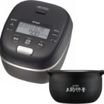 【WEB限定】タイガー魔法瓶 炊飯器 5.5合 圧力IH 日本製 お手入れ2点 遠赤5層土鍋蓄熱コート釜 炊き分け機能 多段階圧力 ブラック JRI-N100 K
