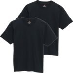 Hanes ビーフィー Tシャツ 半袖 丸首 2枚組 綿100% 丸胴仕様 タグレス仕様 2Pビーフィー Tシャツ BEEFY-T 2枚組 綿100% 肉厚生地 丸胴仕様 タグレス仕様 ヘビーウェイトT H5180-2メンズ