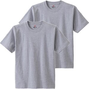 Hanes ビーフィー Tシャツ 半袖 丸首 2枚組 綿100% 丸胴仕様 タグレス仕様 2Pビーフィー Tシャツ BEEFY-T 2枚組 綿100% 肉厚生地 丸胴仕様 タグレス仕様 ヘビーウェイトT H5180-2メンズ