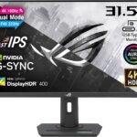 ASUS ゲーミングモニター/ROG Strix XG32UCG/31.5インチ/3840x2160/デュアルモード（4K 160Hz / フルHD 320Hz）/0.3ms（min.）/Fast IPS/Extreme Low Motion Blur Sync/USB Type-C/G-Sync対応/DisplayWidget Center/三脚ソケット/HDR/Aura Sync/国内正規品