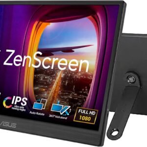 ASUS ポータブルモニター/ZenScreen MB169CK-J/ポータブルUSBモニター -15.6インチ / フルHD/IPS/デュアルUSB Type-C/フリッカーフリー/ブルーライト軽減機能/ノングレアパネル / 360°回転のキックスタンド/国内正規品