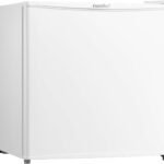 COMFEE' Refrigerator 45L Inverter Width 47.2 cm Compact Silent 25dB Energy-saving 7-step Temperature Control Small Single Living Kitchen/Bedroom/Study/Office Mini Refrigerator White RCD45WH1JP(E)