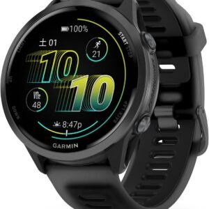 GARMIN(ガーミン) GPSランニングウォッチ Forerunner 570 最大約10日間の長時間バッテリー 超軽量 色鮮やかなAMOLED大画面ディスプレイ 80種類以上のマルチスポーツ対応 スピーカー＆マイク内蔵でランニング中の心拍数やペース・距離などの情報を音声通知 睡眠スコア 光学式心拍計搭載 Music機能 Android iOS対応 Suica機能搭載 防水【日本正規品】