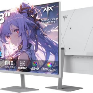 KTC 23.8インチ FHD(1920*1080) 240Hz FAST IPSパネル 1ms HDR400 ゲーミングモニター ΔE<2 DC調光 400cd/m² 1000:1コントラスト比 sRGB 111% 色域ボリューム VESA FreeSync & G-Sync ブルーライト軽減 HDMI2.0*2 DP1.4*1 USB2.0 チルト可能三年保証付き 白い H24F7