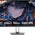 KTC 27-Inch Gaming Monitor WQHD (2560x1440) Fast IPS 200Hz (210OC possible) 1ms (MPRT) 131% sRGB HDR400 Low Blue Light Flicker Free FreeSync & G-Sync Compatible PS5 Compatible HDMI 2.0 x 2 DP 1.4 x 2