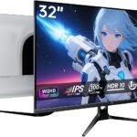 KTC 32インチ モニター WQHD 100Hz(120HzOC可能) IPSワイド画面 350cd/m² 109%sRGB色域ボリューム 99%色域カーバー率 HDR10 ΔE<2 Adative Sync対応 フリッカーフリー アイケア機能 HDMI 2.0×2 DP 1.4×1 チルト可能VESA PC/ゲーム機/ノートPC対応 白い 3年保証 H32D6
