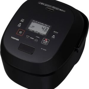 TOSHIBA(東芝) 炊飯器 炎匠炊き 5.5合 RC-10VRV(K) グランブラック 真空IH rice cooker 日本製 真空ひたし 真空保温白米40時間