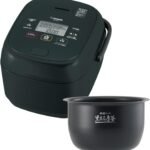 Zojirushi Rice Cooker, 5.5 cups, Ultimate Cooking, High Heat, High Power, Pressure IH Type, Made in Japan, 2-point Cleaning, Black NW-CB10-BA