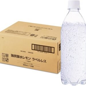 by Amazon 炭酸水 レモン ラベルレス 500ml ×24本 強炭酸水 バナジウム含有 ペットボトル 500ミリリットル (Smart Basic)