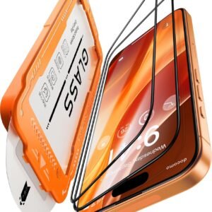 iphone 17 Pro ガラスフィルム 用【米軍No.1規格航空材料&独創的なガイド枠】 2枚セット いphone17 pro 保護フィルム 全面保護 最強硬度10H 耐衝撃 气泡なし Zeniss 自動吸着 貼付け簡単 iphone17proフィルム 超クリア画質 高光沢 ブルーライトカット 目の疲れ軽減 強化ガラス アイフォン17 プロ 指紋防止 破損防止 飛散防止 超フィット感 6.3インチ