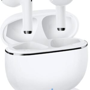 【2026年アップグレード版】AOKIMI ワイヤレスイヤホン bluetooth イヤホン V12 小型軽量 ブルートゥースHi-Fi 最大36時間再生 ぶるーとゅーす コードレス ENCノイズキャンセリング 自動ペアリング Type-C充電 マイク付き 防水 タッチ式音量調整 スポーツ/通勤/通学/WEB会議(ホワイト)