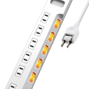 エレコム 電源タップ 6個口 3m 雷ガード 個別スイッチ ほこりシャッター付 耐熱 PSE技術基準適合 ホワイト T-K6A-2630WH