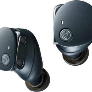 オーディオテクニカ ATH-CKS50TW2 BK(E) ワイヤレスイヤホン Bluetooth 5.3 ノイズキャンセリング 重低音 LE Audio対応 オリジナルステッカー付き マグネティックスイッチ機能 最大約65時間再生 IP55 防水防塵 マルチポイント対応 置き忘れアラート ヒアスルー 低遅延モード 急速充電 Qiワイヤレス充電対応 ブラック