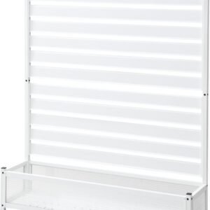 ガーデンマスター(Gardenmaster) アルミプランターフェンス 幅120×奥行30×高さ149cm 目隠し フェンス プランターボックス 日よけ ガーデンマスター ホワイト KAPF-1215