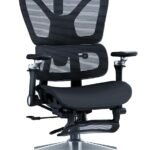 人体工学チェア オフィスチェア フットレスト付 3Dヘッドレスト 6Dアームレスト 背面高さ調節 座面スライド 自動ランバーサポート リクライニング135° 静音キャスター 耐荷重150kg ブラック