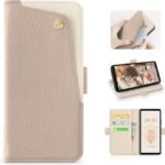 適用 xperia 10 vi ケース 手帳型 エクスペリア10 vi ケース 財布型 カバー カードポケット付き so-52e ケース 全面保護 so52e ケース 手帳型 カード収納 横置きスタンド機能 高級PUレザー おしゃれ 上質な手触り 擦り傷防止(アプリコット)