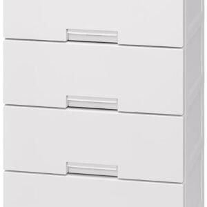 天馬 チェスト 完成品 フィッツチェスト 4段 タンス 幅55×奥行41×高さ85cm 特許取得済み 収納ケース 衣装ケース 日本製 再生材配合 サステナブル TSPP 【色 ホワイト】【型番 5504】